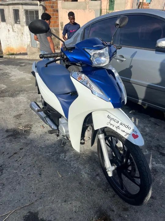 Honda Biz 125 - Branca e Azul - Foto 2