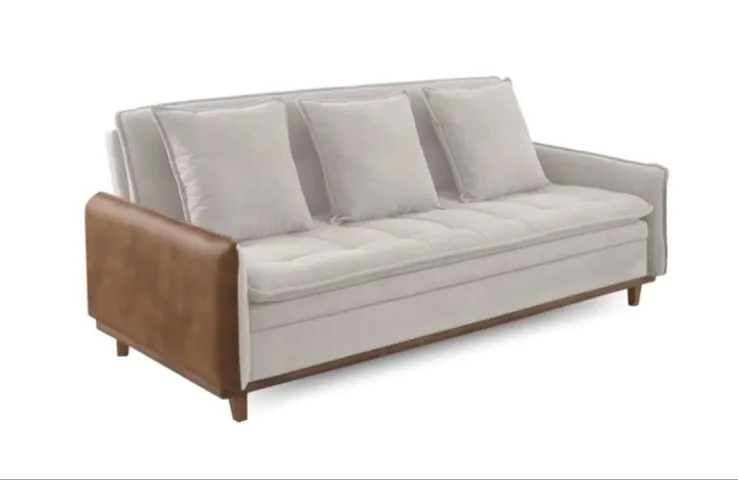 Sofá Cama 2,17m Linho c/ Pillow D28 (FAZEMOS ENTREGA DF E ENTORNO)