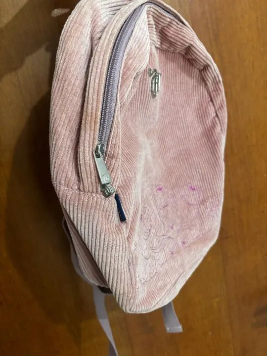 Mochila veludo cotele capricho media - Foto 2