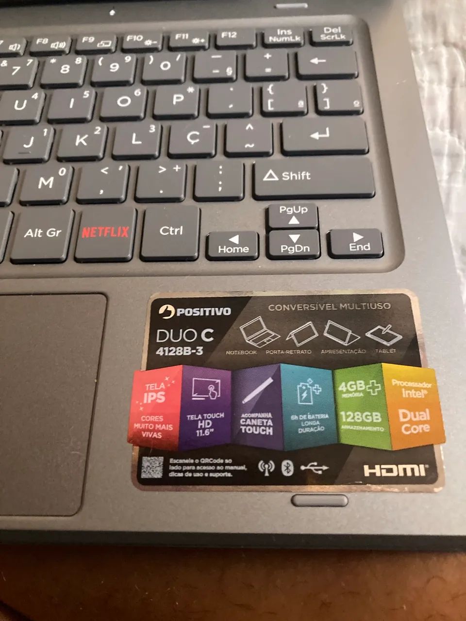 Notebook Positivo Duo C 4128B-3 - Conversível 2 em 1
