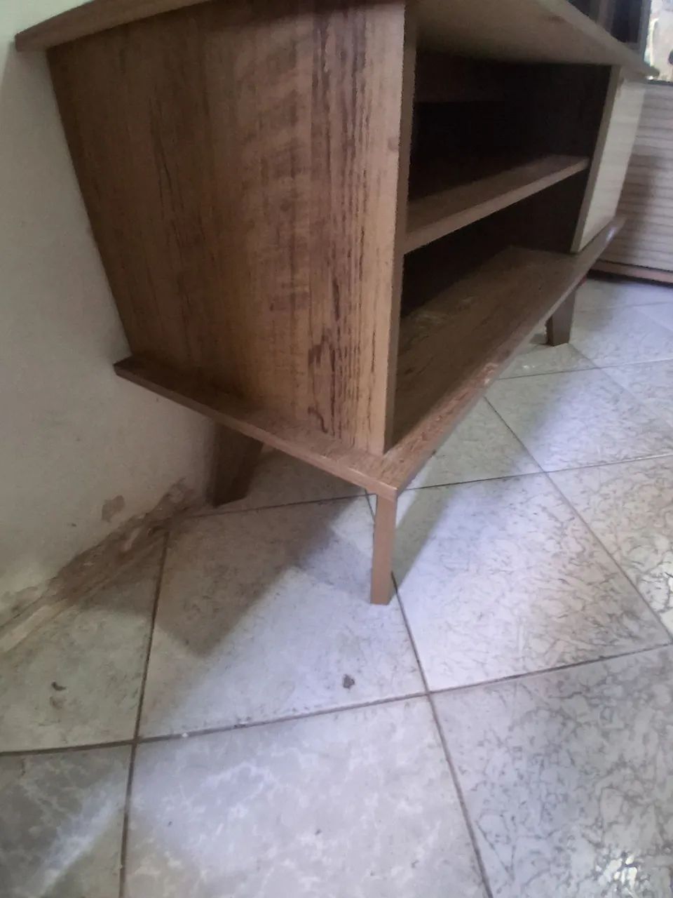 Rack em mdf marrom e bege - Foto 4