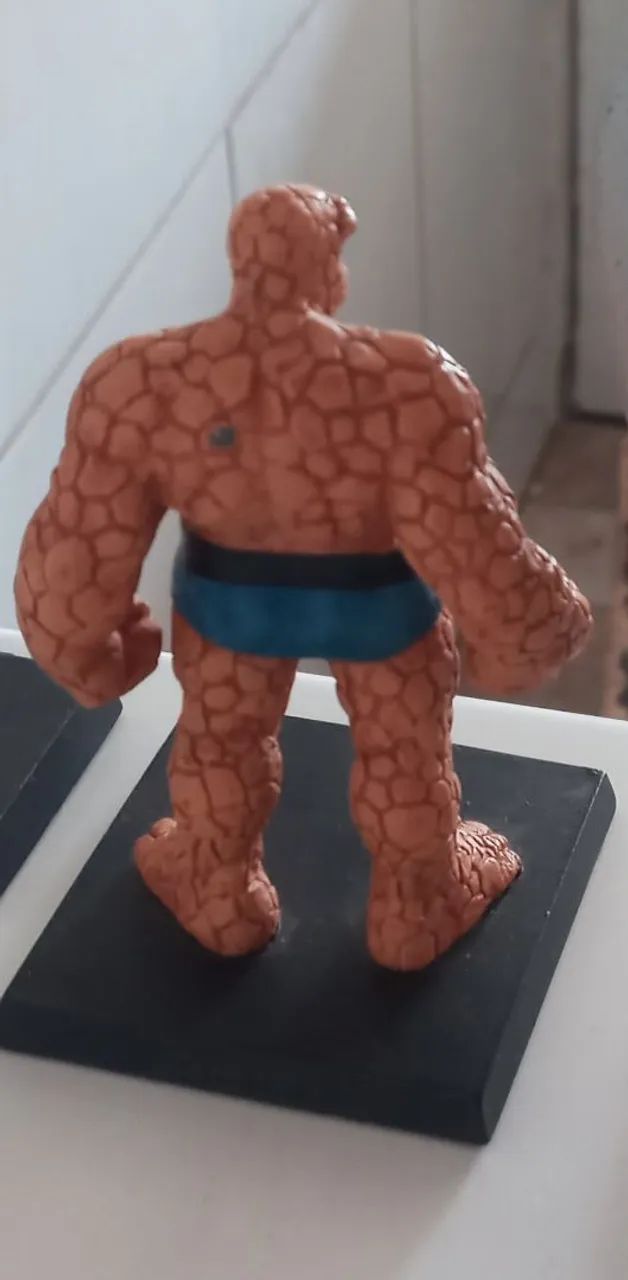 Coisa - Estatueta de metal(Marvel Hasbro) Ed. Limitada (raríssimo) com Fascículo - Foto 3