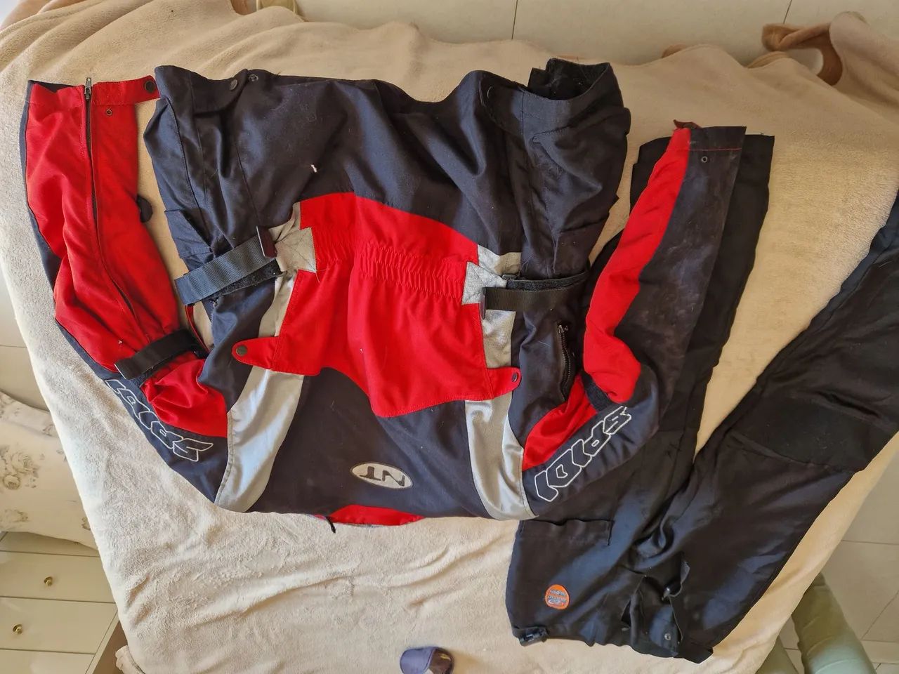 Jaqueta e calca de moto usada  - Foto 5