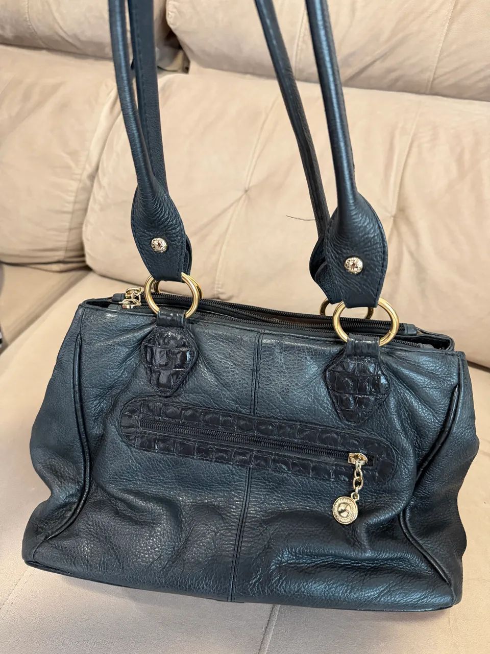 Bolsa Couro Fino semi nova ? - Foto 3