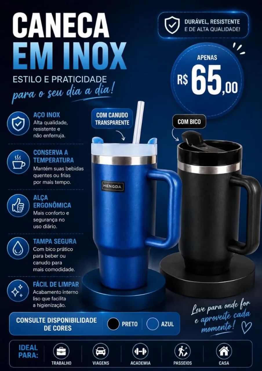 Canecas em inox 