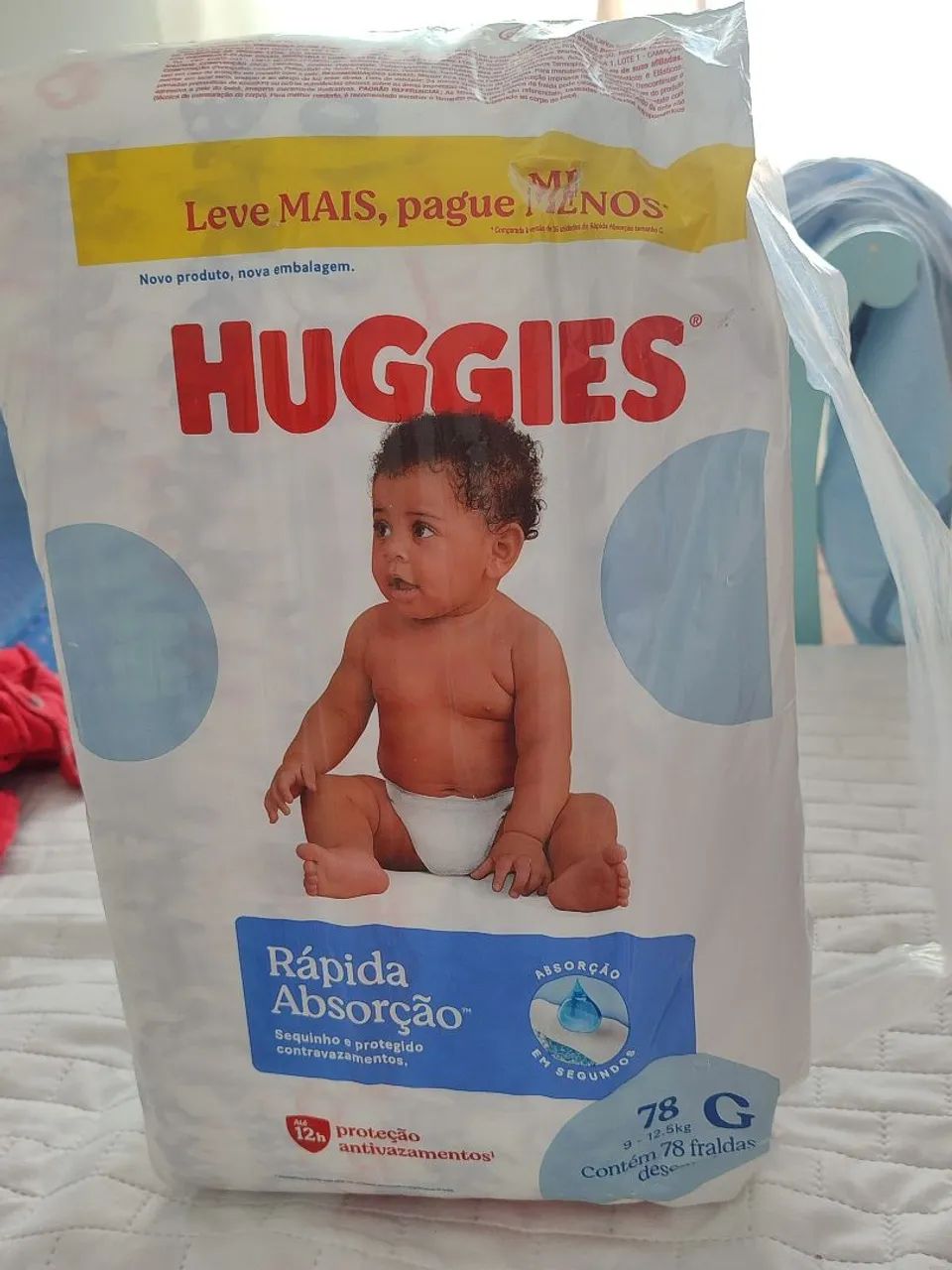 Fralda Huggies G 78 unidades 