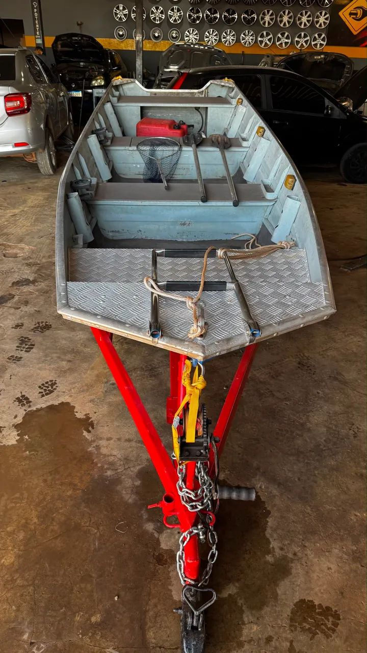 Barco parana com carreta e motor de 15hp - Foto 3