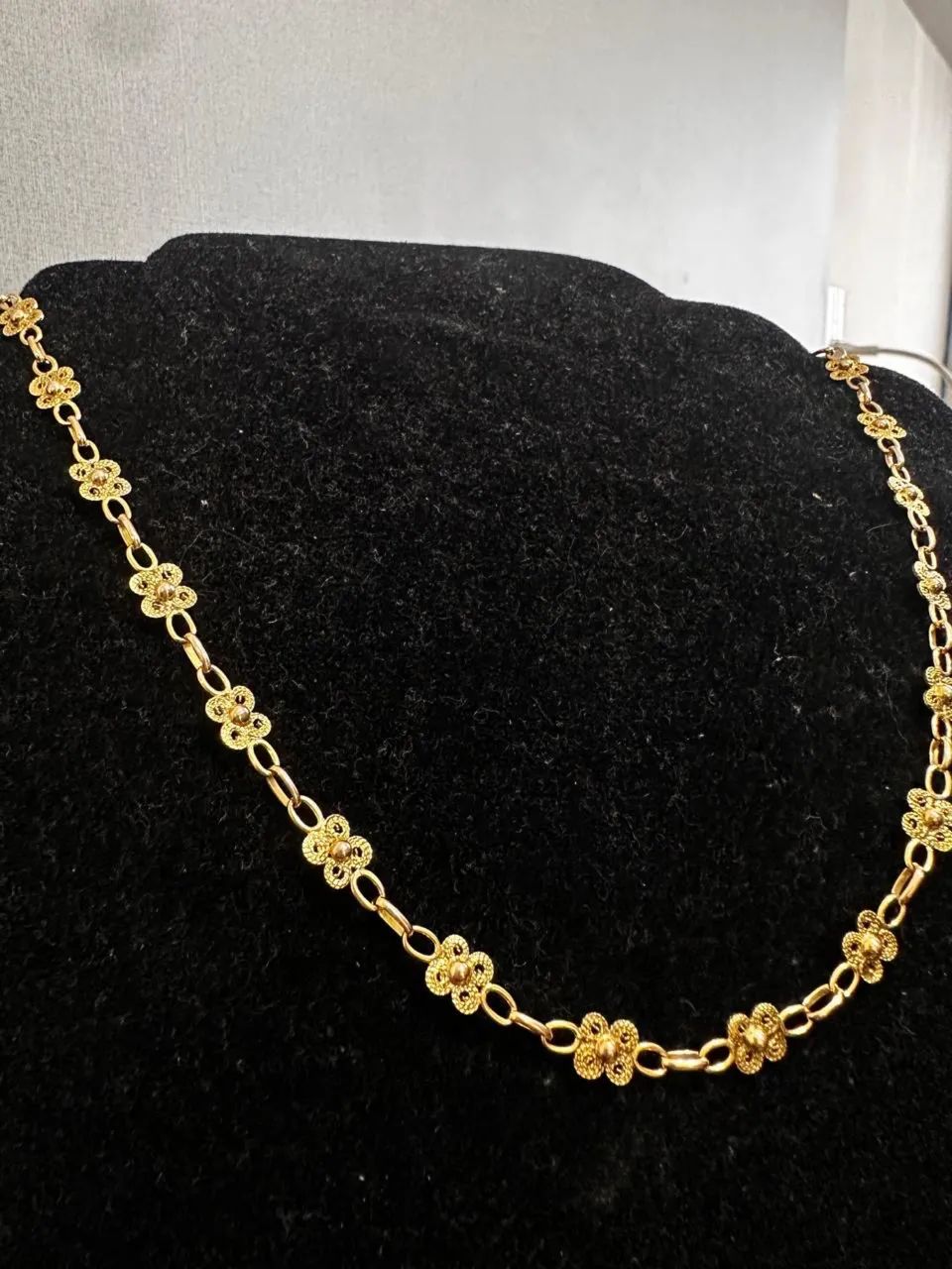 Corrente e Pulseira Flor Maciço de ouro 18k procedência garantia eterna
