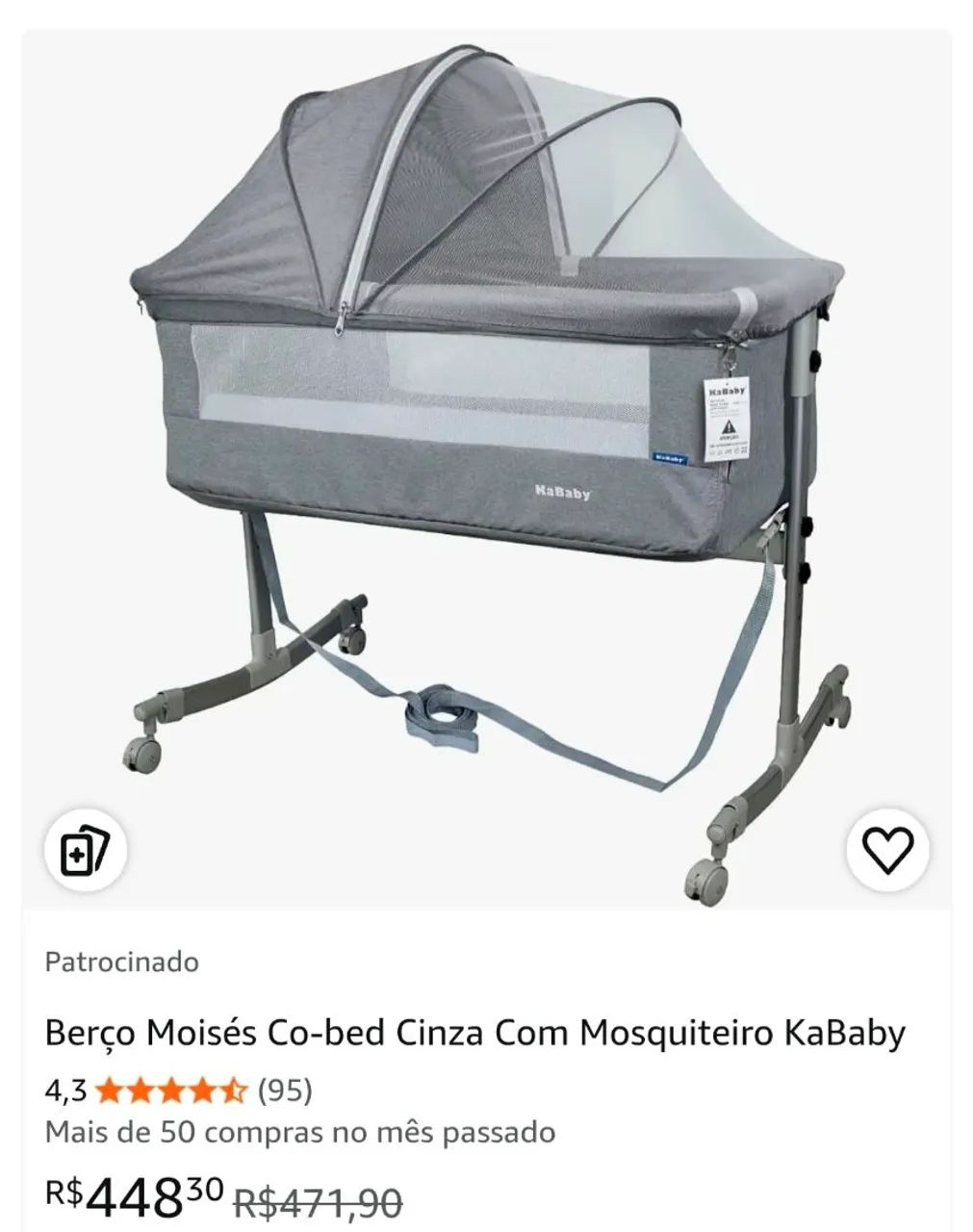 Berço Moisés co-bed 