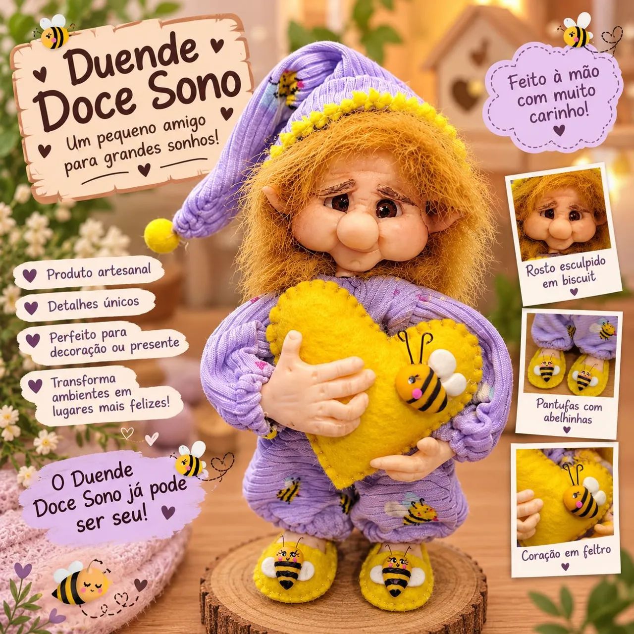 Boneco Duende doce sono