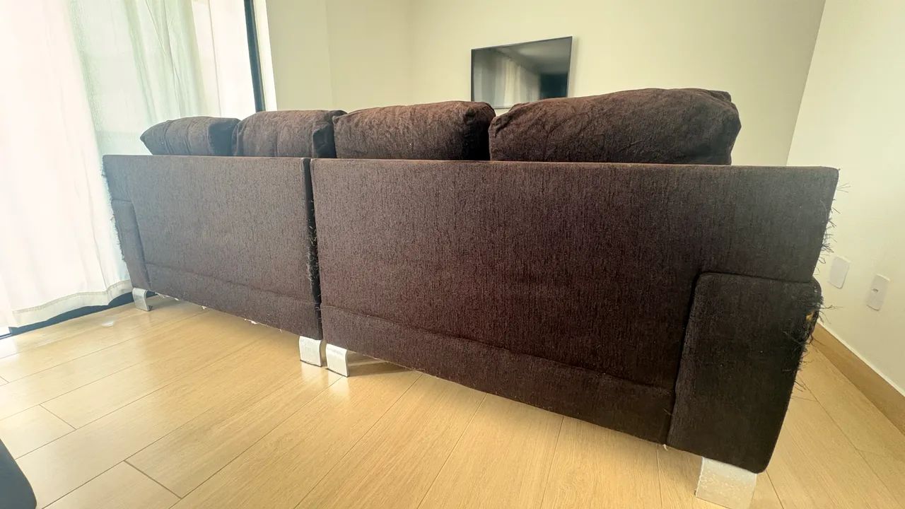 Sofá 4 lugares, preto, 2.30m - Foto 3
