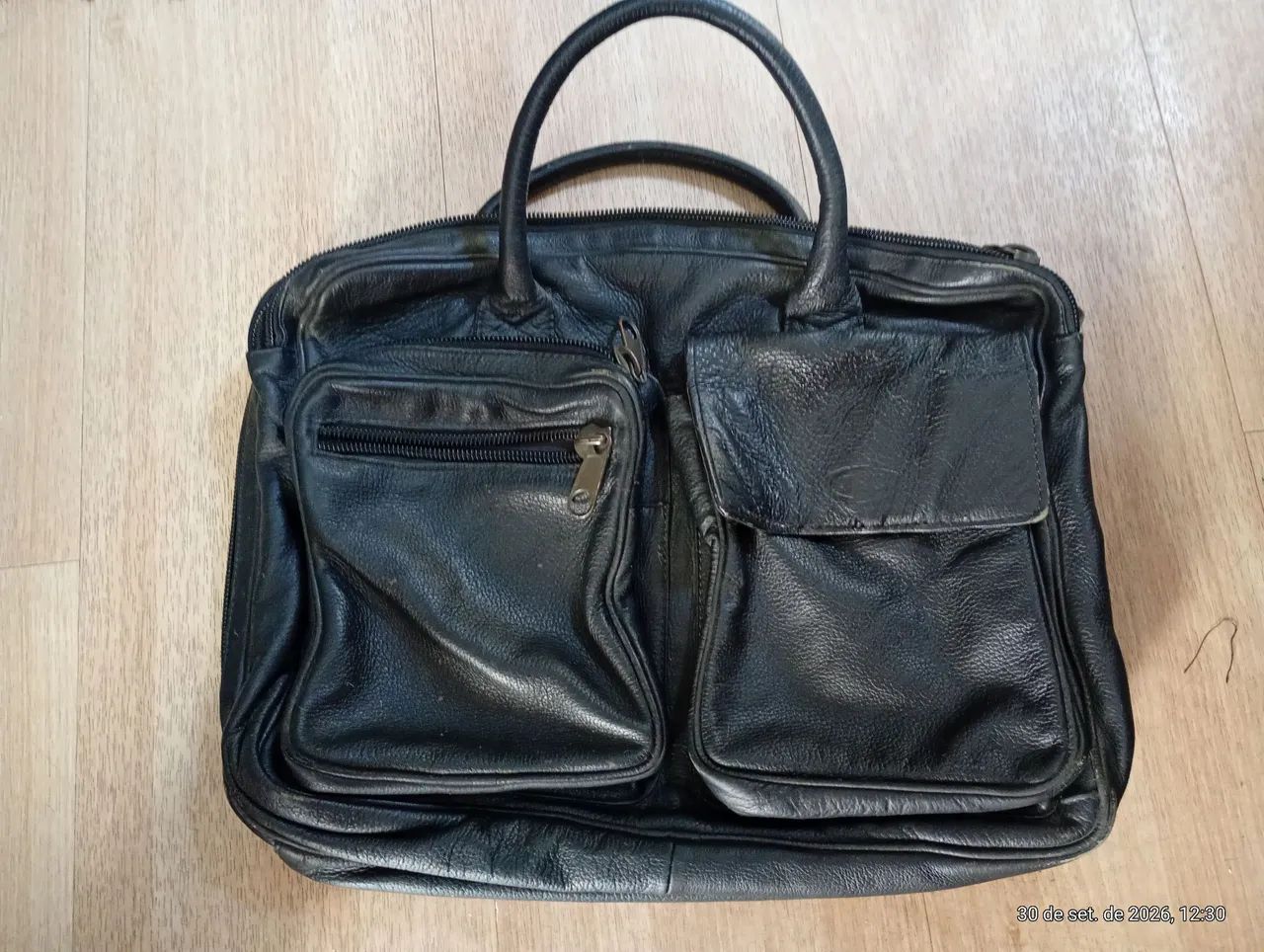 Maleta / bolsa/ pasta em couro legítimo para laptop e documentos 