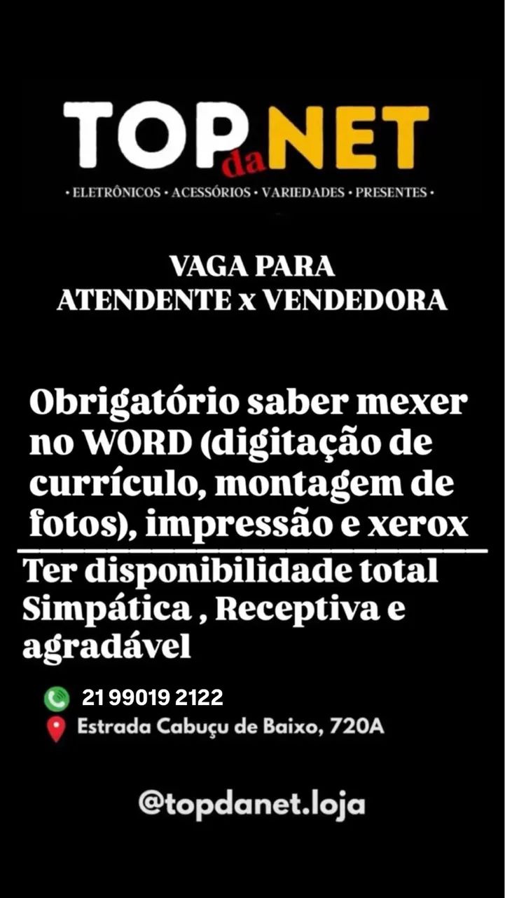 VAGA PARA ATENDENTE / VENDEDORA - Foto 2