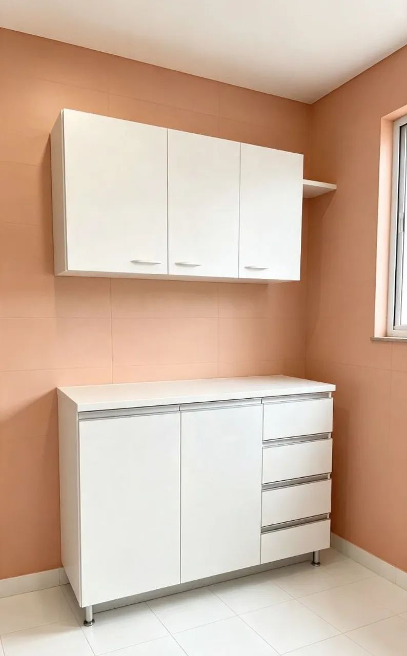 Kit armário e balcão em mdf 