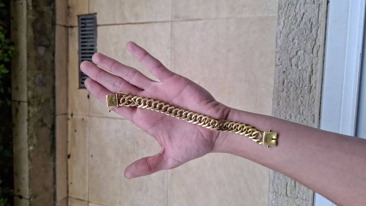 Pulseira 15mm grumet duplo moeda antiga