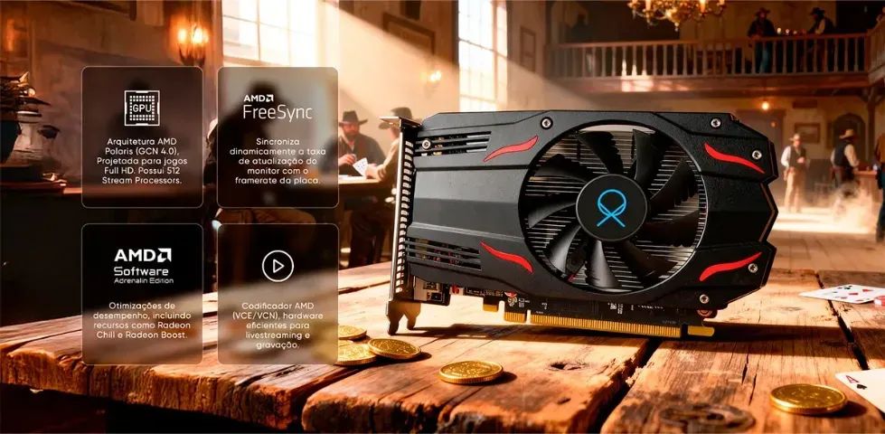 Placa de Vídeo RX550 AMD - Foto 5