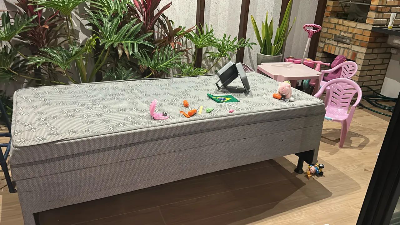 Cama solteiro + cama auxiliar + baú - Foto 2