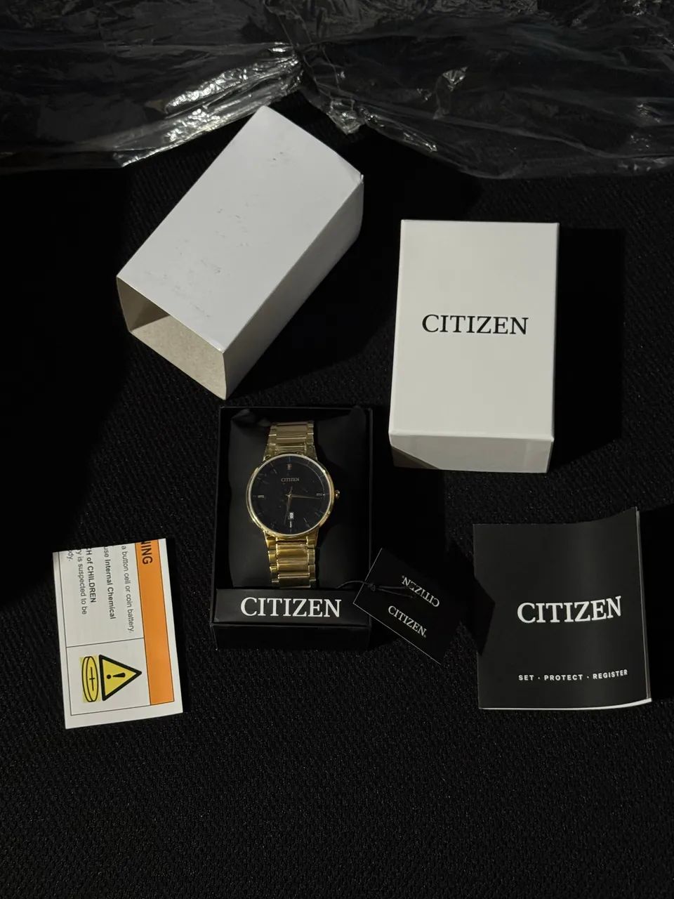 Relógio Citizen Original Dourado - Novo, Sem Uso, Completo - Foto 3