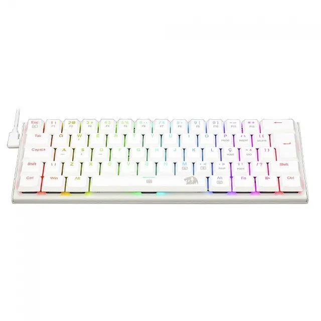 Teclado Mecânico Gamer | Redragon Anivia Lunar White | RGB | 60% | Switch Blue - Loja FH - Foto 2