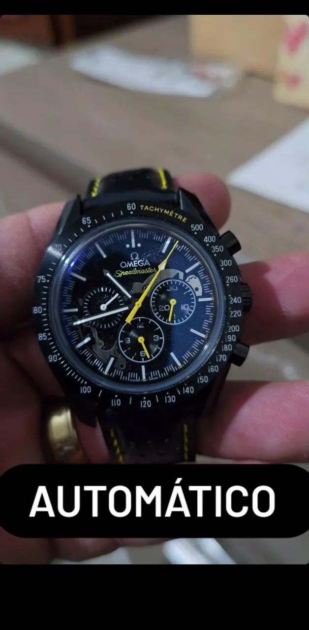 RELÓGIO OMEGA speedmaster Clone linha premium Automático com maquinario aparente.