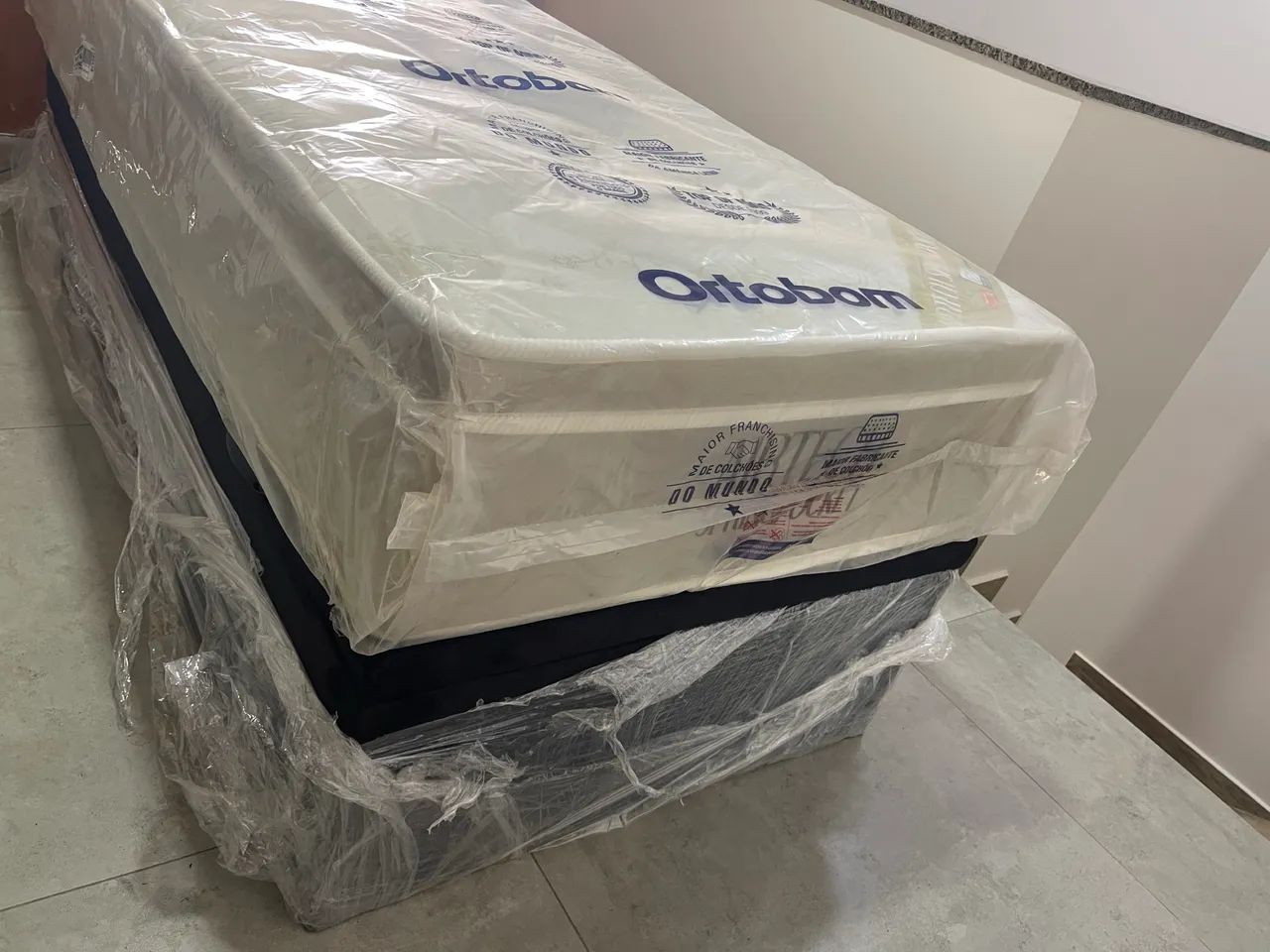 COLCHÃO ORTOBOM NOVO - BASE + COLCHÃO  - Foto 4