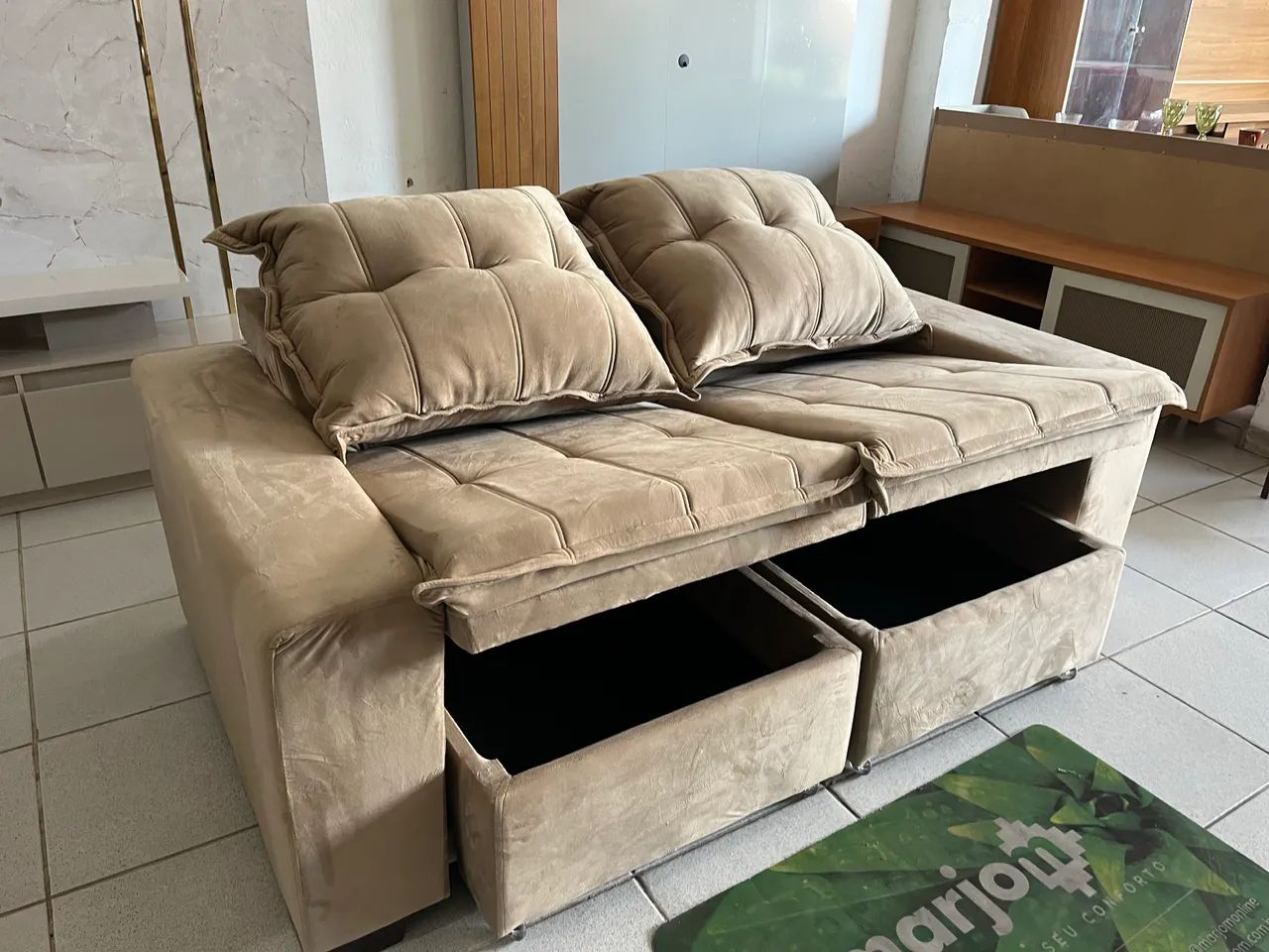 Sofá 2 lugares com Bau  + Retratil  disponível  - Foto 2