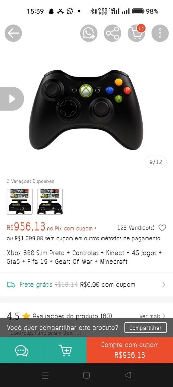 Xbox 360 desbloqueado sem controle  - Foto 2