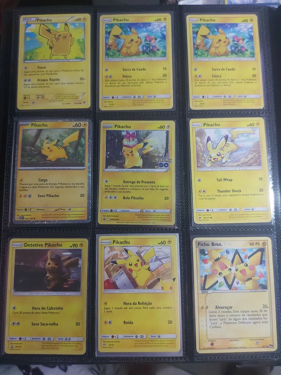 Coleção de Cartas Pokémon Pikachu Cartas Super Raras - Foto 2