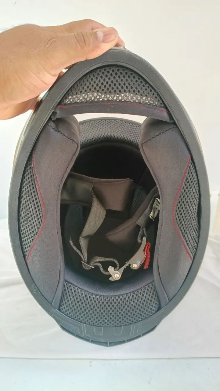 Capacete Raça Tech Black N58  - Foto 4