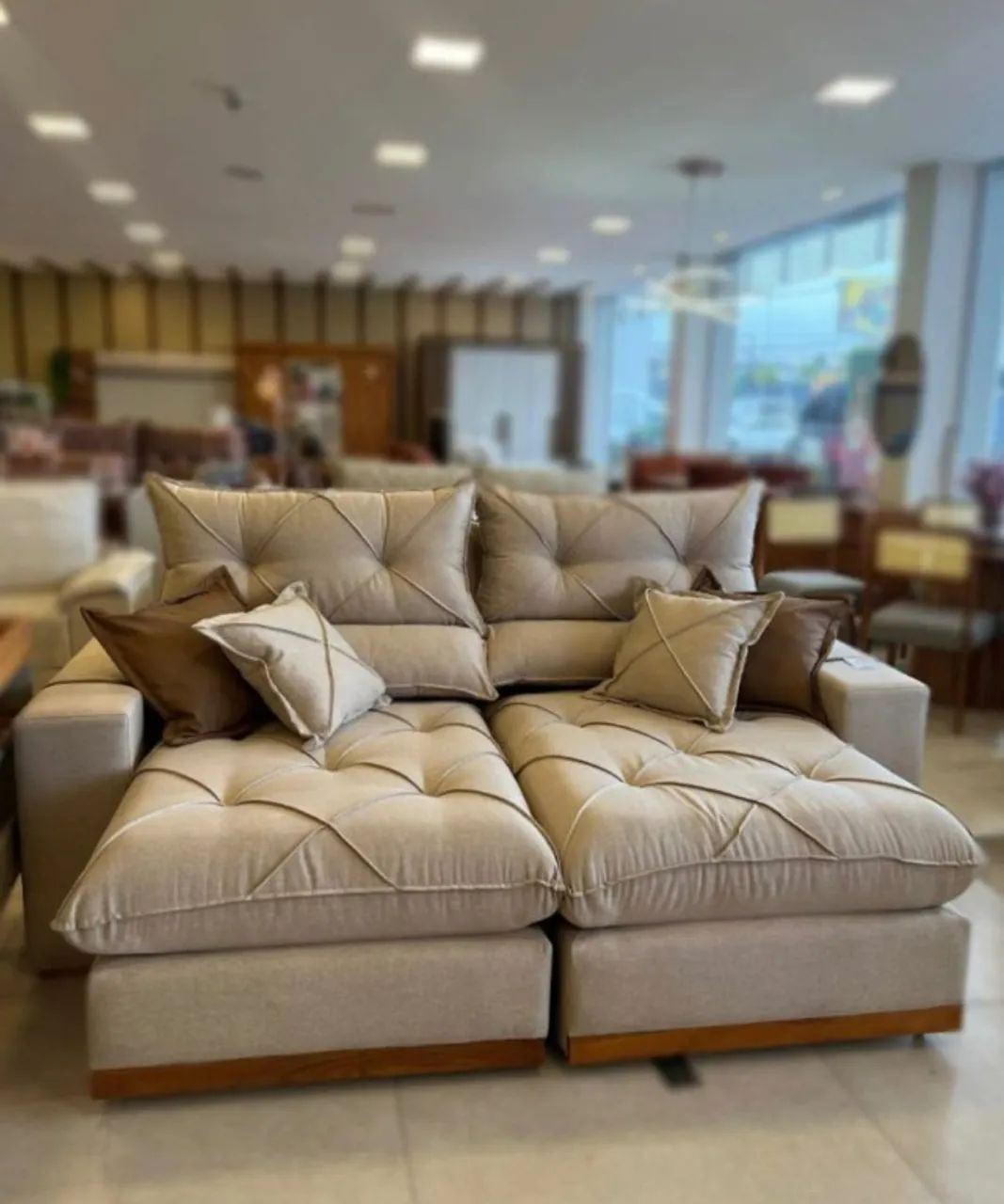 SOFÁ GRAN BELLO 2,30M - VELUDO Luxo  MOLAS ENSACADAS - Foto 3
