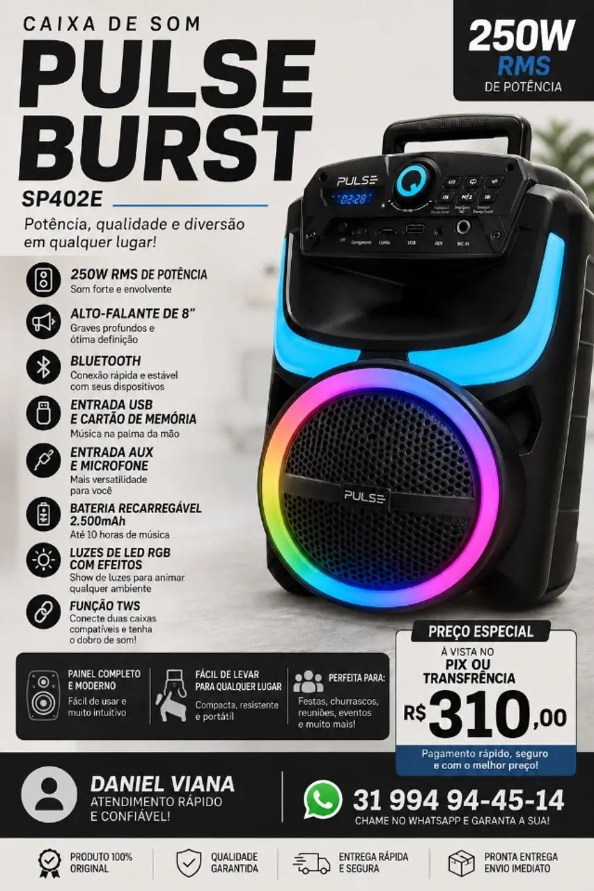 Caixa de Som PULSE BURST