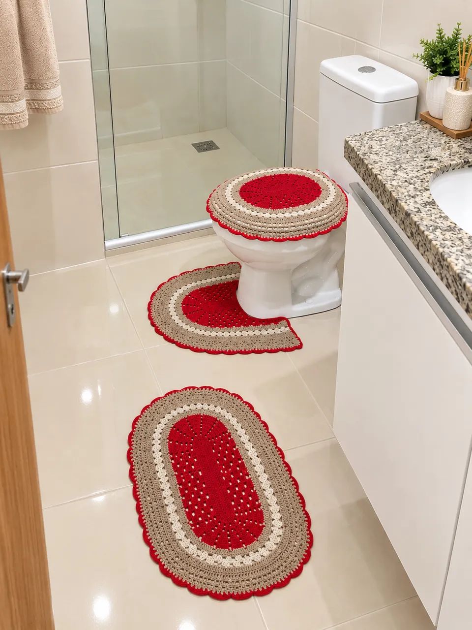Jogo Banheiro crochê 