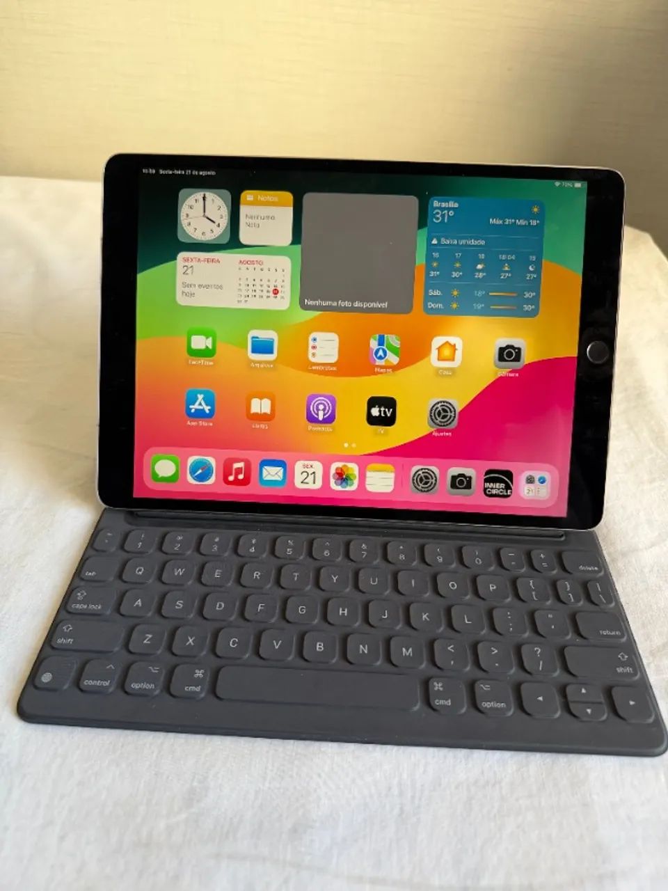 IPad PRO 256Gb com Conexão Celular Até 12X ( Com Capa Teclado Apple ) Top Show - Foto 3