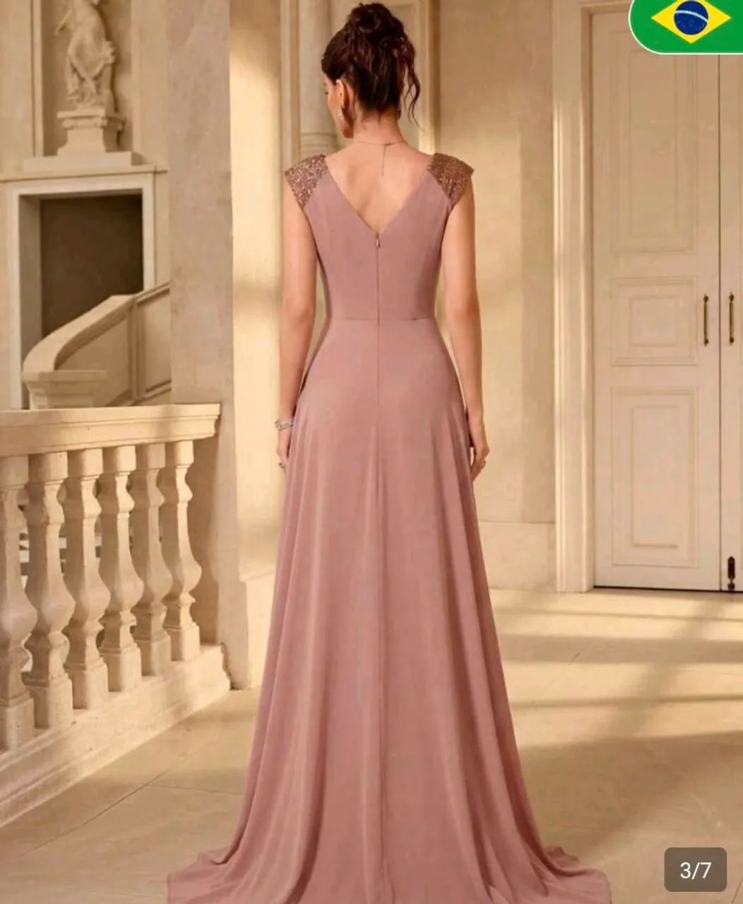 Vestido de madrinha rosa antigo 