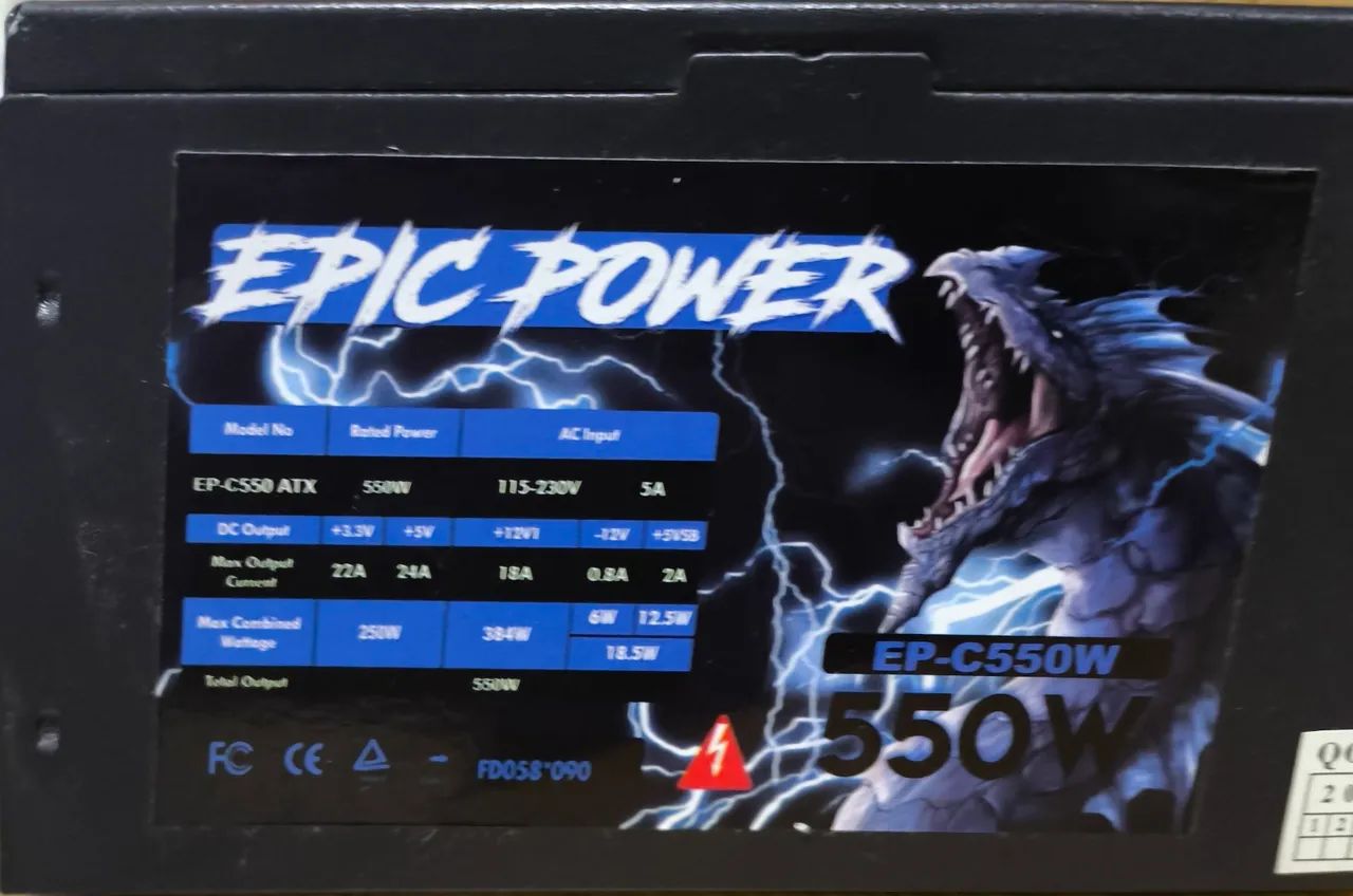 Fonte 550W epic power - Foto 3