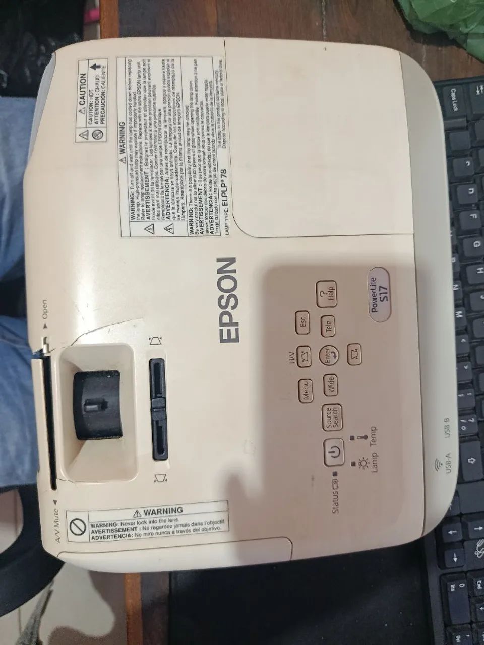 Projetor DataShow Epson PowerLite S17 SVGA HDMI 3LCD - Foto 2