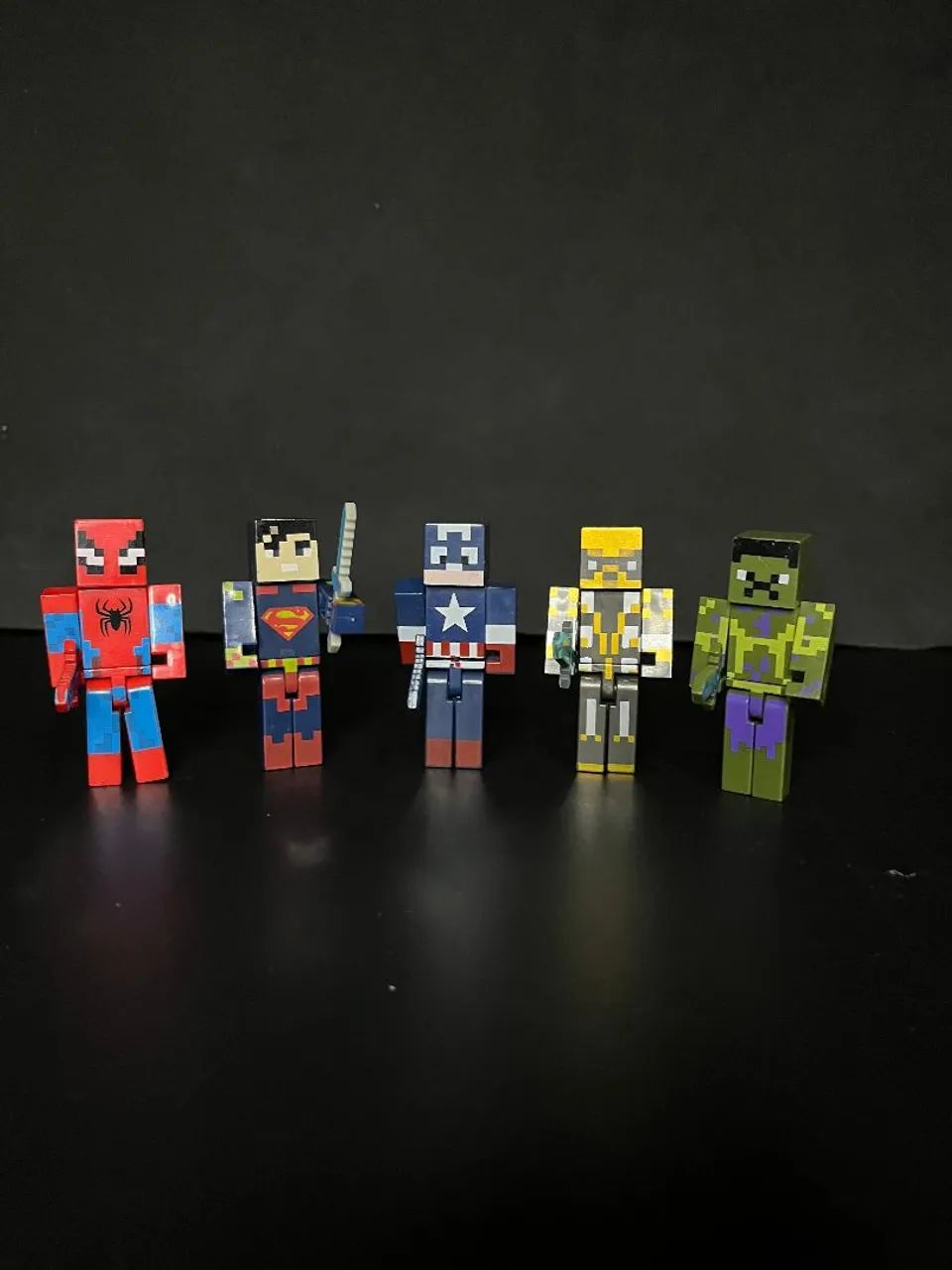 Mini Bonecos Super-Heróis Minecraft - Foto 2