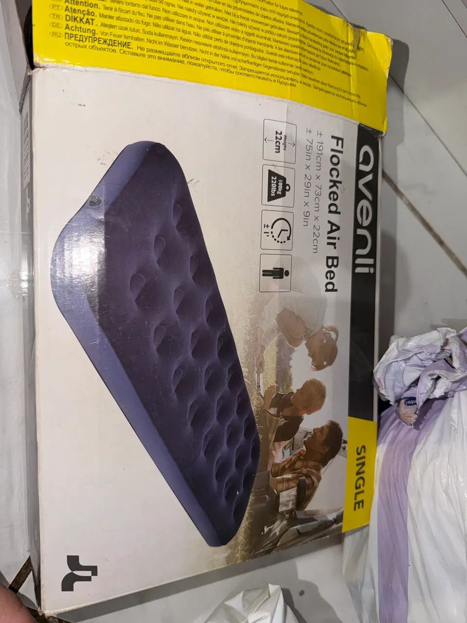 Colchão inflável solteiro.