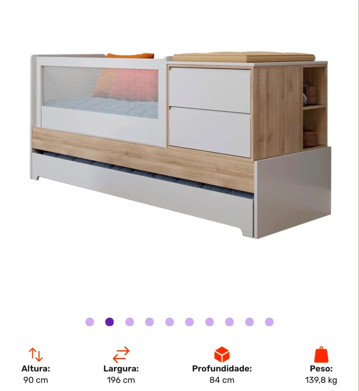 Berço cama multifuncional 7 em 1 - Divicar  - Foto 5