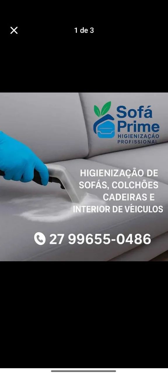 Higienização de sofá e carro 