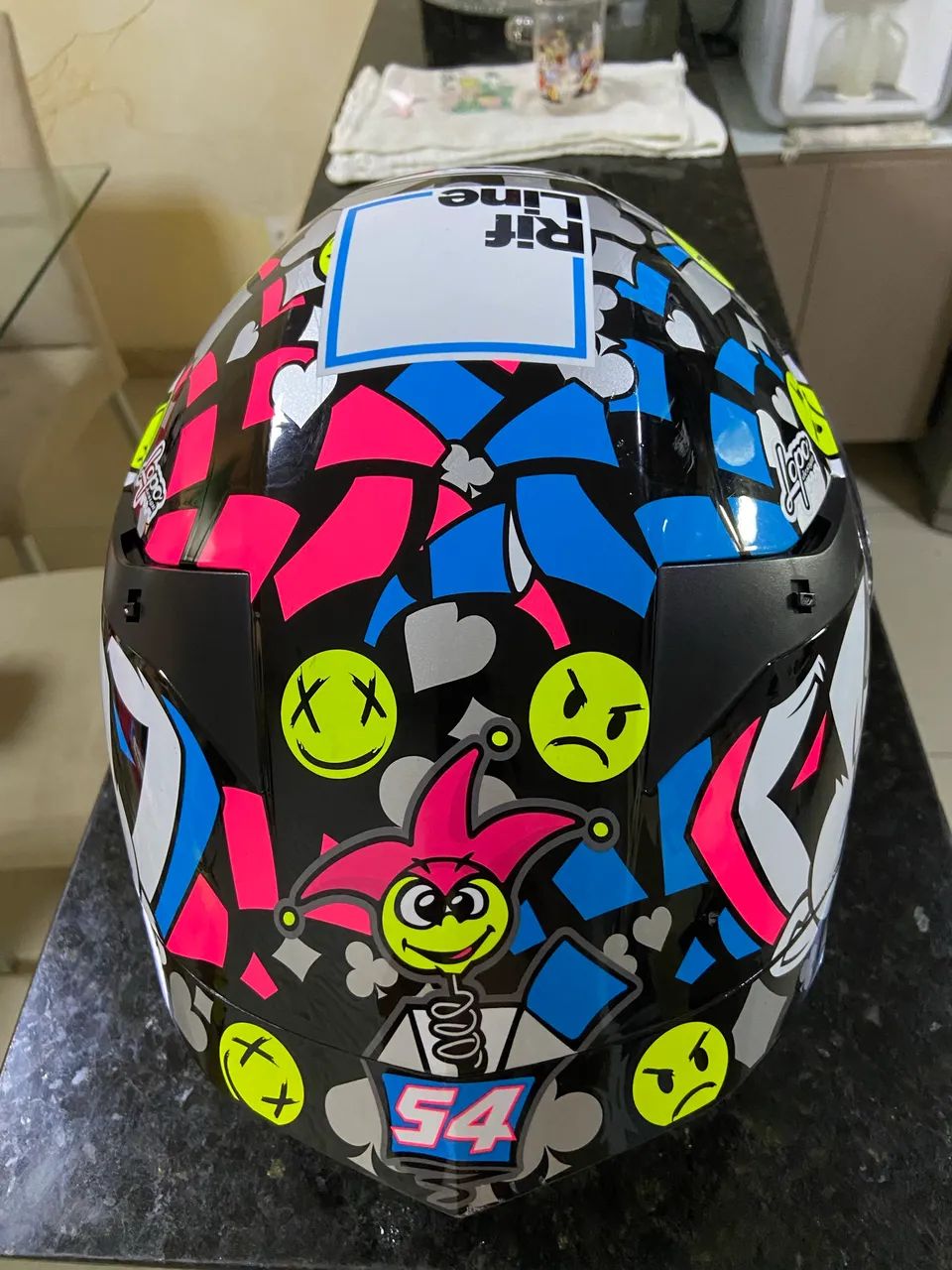 Capacete Kyt Tt Course Joker Ricardo Rossi Tamanho 60 - Foto 6