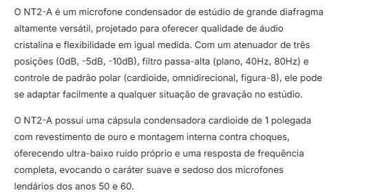Microfone Rode Nt2-a Condensador 3 em 1 (Cardioid, Omnidirecional e figura 8) + Acessórios - Foto 3