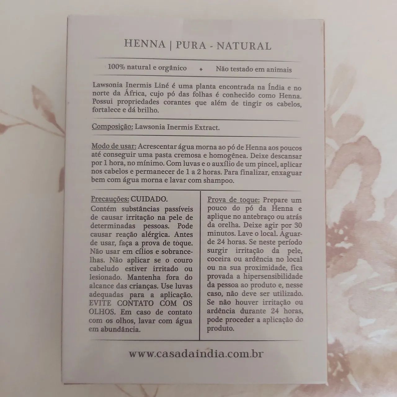Tinta para cabelo HENNA 2 unidadesde 100g