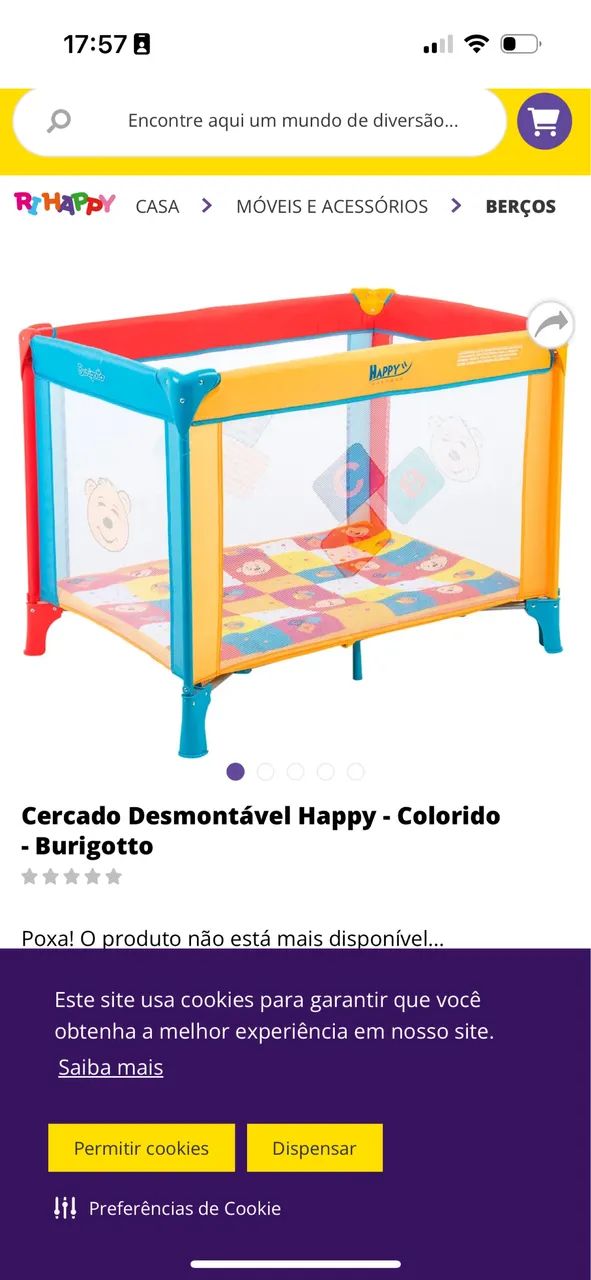Cercado Desmontável Happy Cada unidade - Colorido -Burigotto - Foto 2