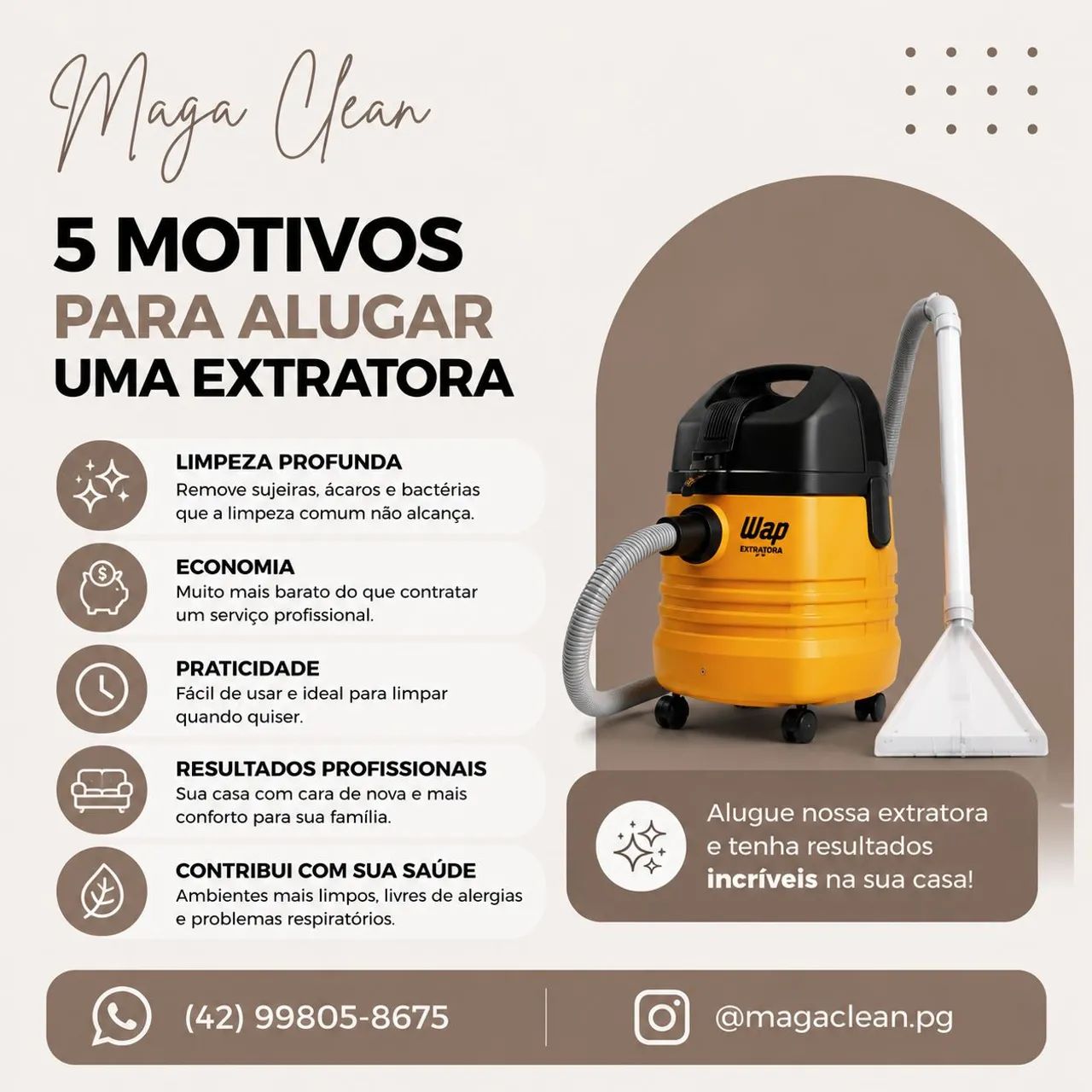 Aluguel de máquina extratora de sujeira  - Foto 2