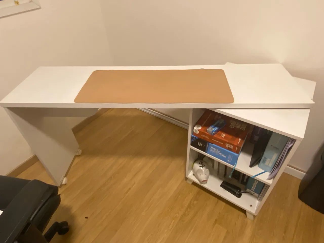 Mesa de escritório com suporte para livro e rodinhas - Foto 2