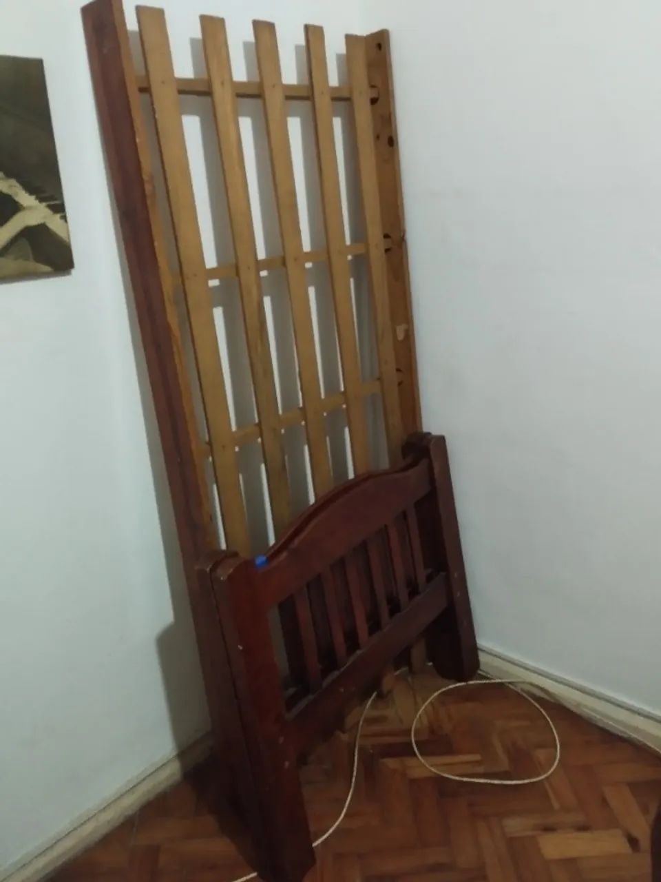 Cama solteiro em madeira maciça com colchão - Foto 2