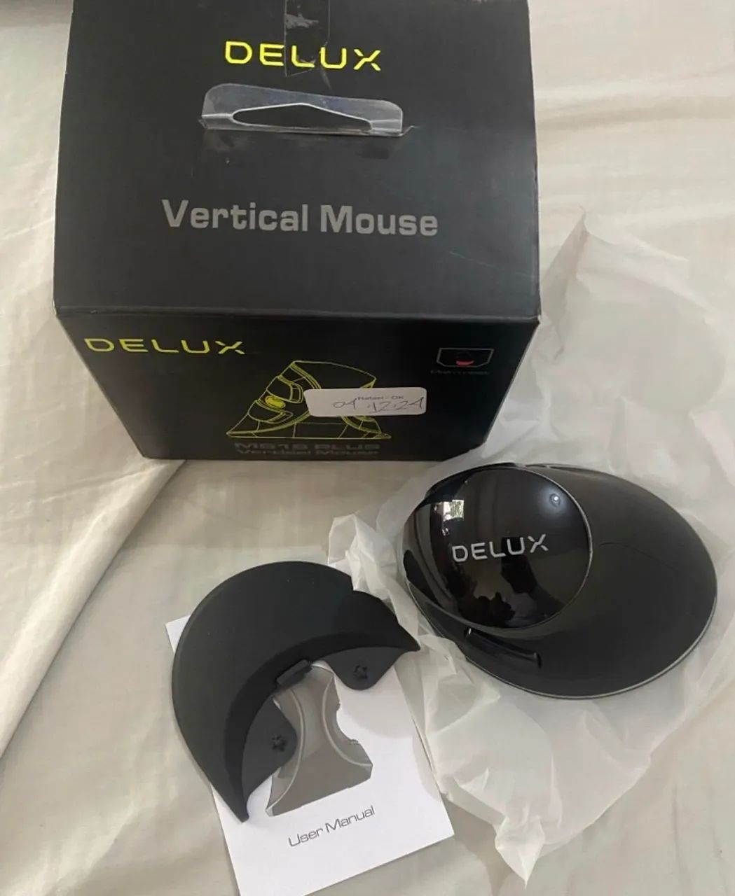 mouse vertical delux ergonomic series m618plus rgb black