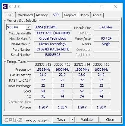 Memória RAM Crucial, 8GB, 3200MHz, DDR4, CL22 - CT8G4DFRA32A - Foto 6