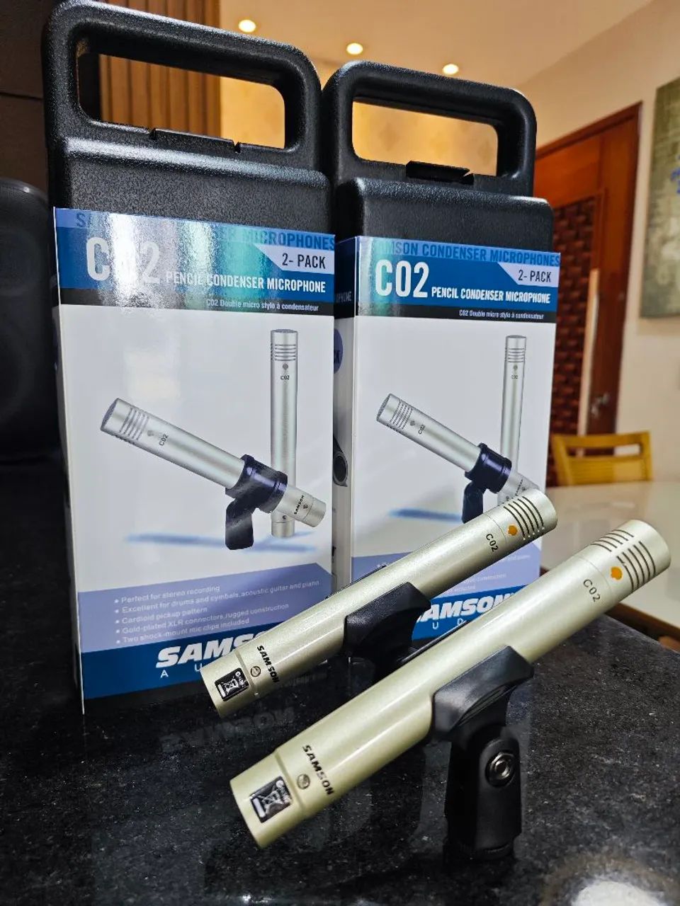 MICROFONE SAMSON C02 CONDENSADOR GOLD - Foto 2